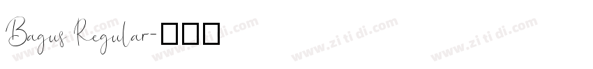 Bagus Regular字体转换